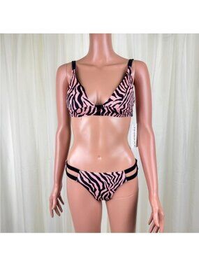 TiniBikini Two Piece Zebra Stripe Swimsuit Size Small